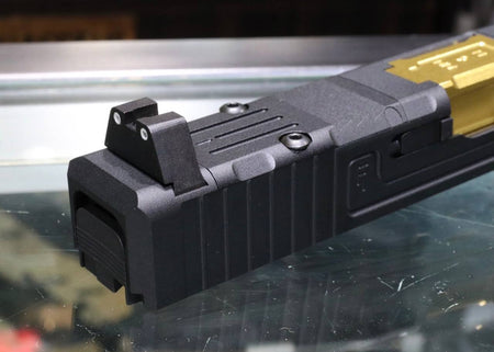 VFC Fowler Industries FI Licensed MKII Glock Complete Upper RMR Slide Set For UMAREX Glock 17 Gen5 / 19 Gen4 GBBP ( MK2 Stainless Steel / Aluminum )-G19 G4 Steel