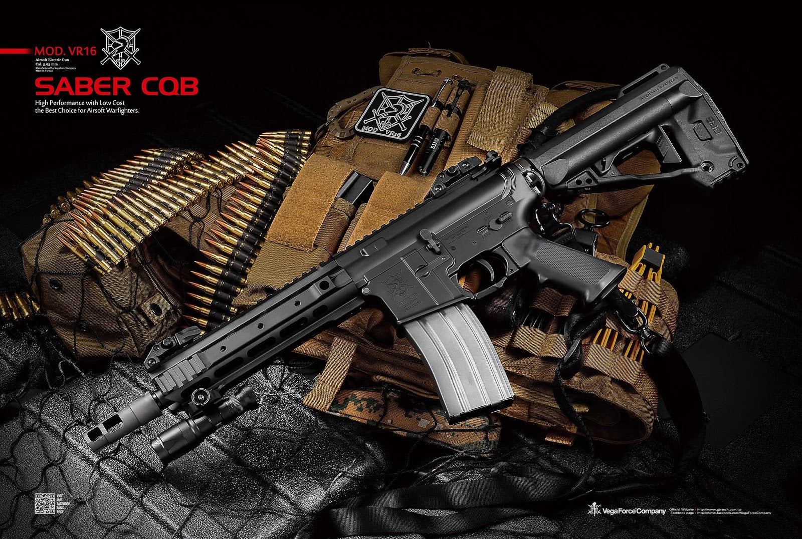 VFC VR16 Saber CQB GBB Airsfot ( 9inch ) ( Black )