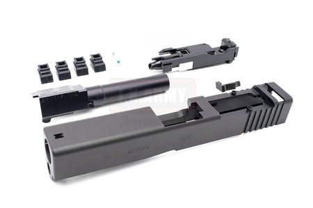 Volante CNC 7075 Aluminum 19 RMR Cut Slide with BBU for Tokyo Marui TM G19 GBBP Series ( Black )