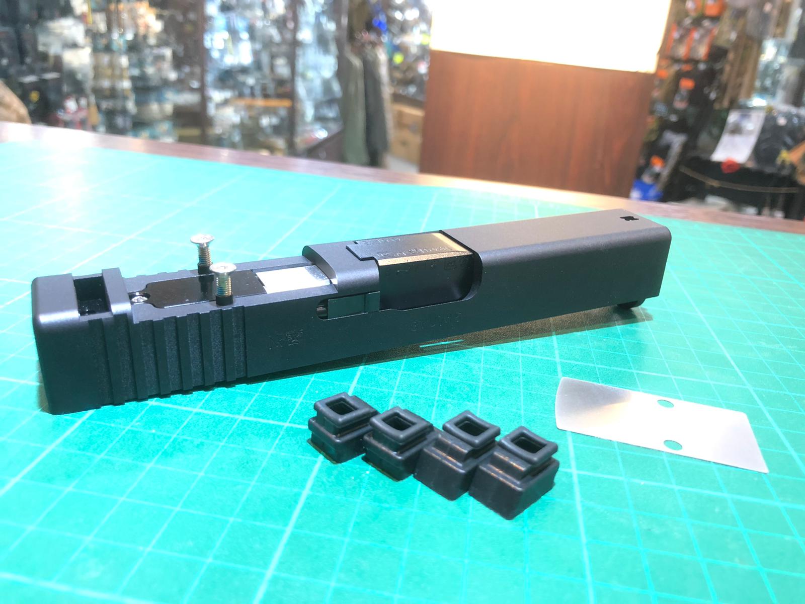 Volante CNC 7075 Aluminum 19 RMR Cut Slide with BBU for Tokyo Marui TM G19 GBBP Series ( Black )