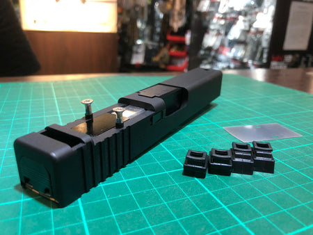 Volante CNC 7075 Aluminum 19 RMR Cut Slide with BBU for Tokyo Marui TM G19 GBBP Series ( Black )