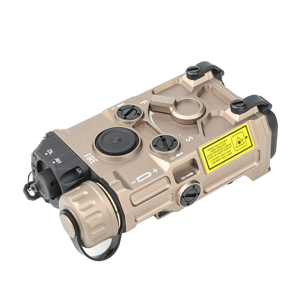 WADSN ET OGL Style Airsoft Laser Drive ( IR & Red / Green / Blue Laser ) ( Aluminum )-Blue & IR Laser-Black