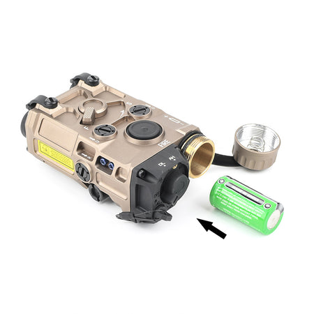 WADSN ET OGL Style Airsoft Laser Drive ( IR & Red / Green / Blue Laser ) ( Aluminum )-Blue & IR Laser-Black