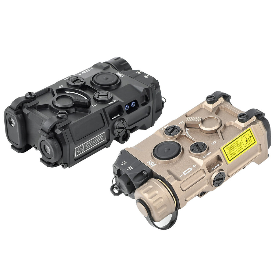 WADSN ET OGL Style Airsoft Laser Drive ( IR & Red / Green / Blue Laser ) ( Aluminum )-Blue & IR Laser-Black