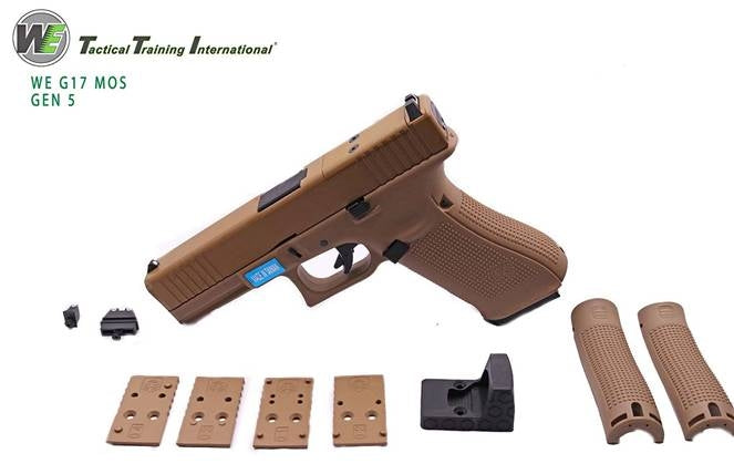 WE Model 17 Gen5 MOS GBB Pistol ( Tan )