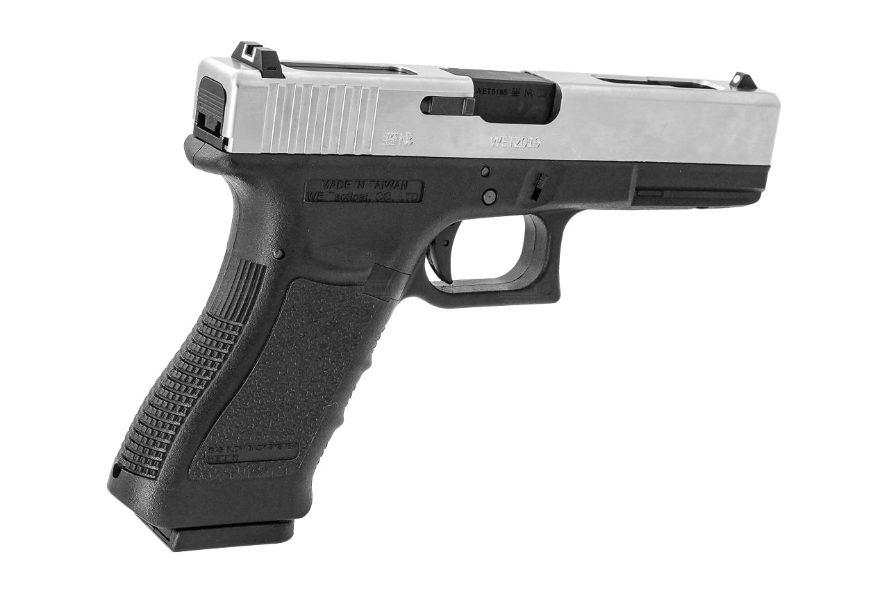 WE Model 18C G3 Metal Slide GBB Pistol ( SV ) ( SV Metal Slide, Black Frame )