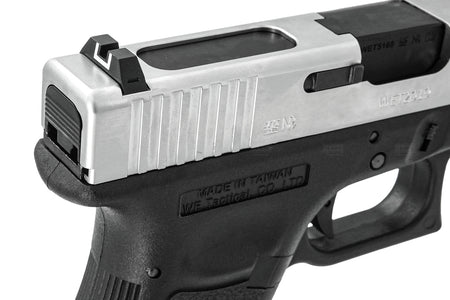 WE Model 18C G3 Metal Slide GBB Pistol ( SV ) ( SV Metal Slide, Black Frame )