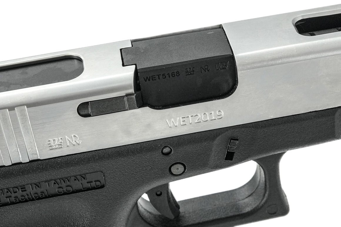 WE Model 18C G3 Metal Slide GBB Pistol ( SV ) ( SV Metal Slide, Black Frame )