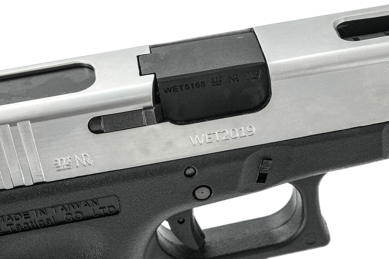 WE Model 18C G3 Metal Slide GBB Pistol ( SV ) ( SV Metal Slide, Black Frame )