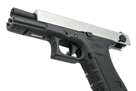 WE Model 18C G3 Metal Slide GBB Pistol ( SV ) ( SV Metal Slide, Black Frame )