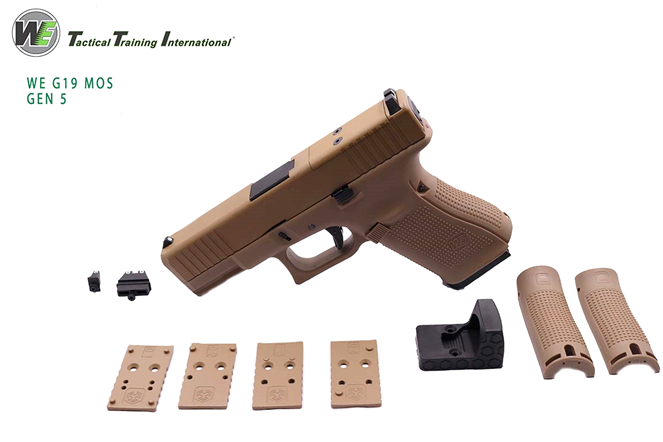 WE Model 19 Gen5 MOS GBB Pistol ( Tan )