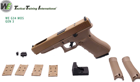 WE Model 34 Gen3 MOS GBB Pistol ( Tan )