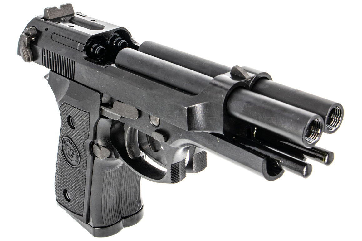 WE Double Barrel M9 Full Metal GBB Pistol Airsoft ( Black )