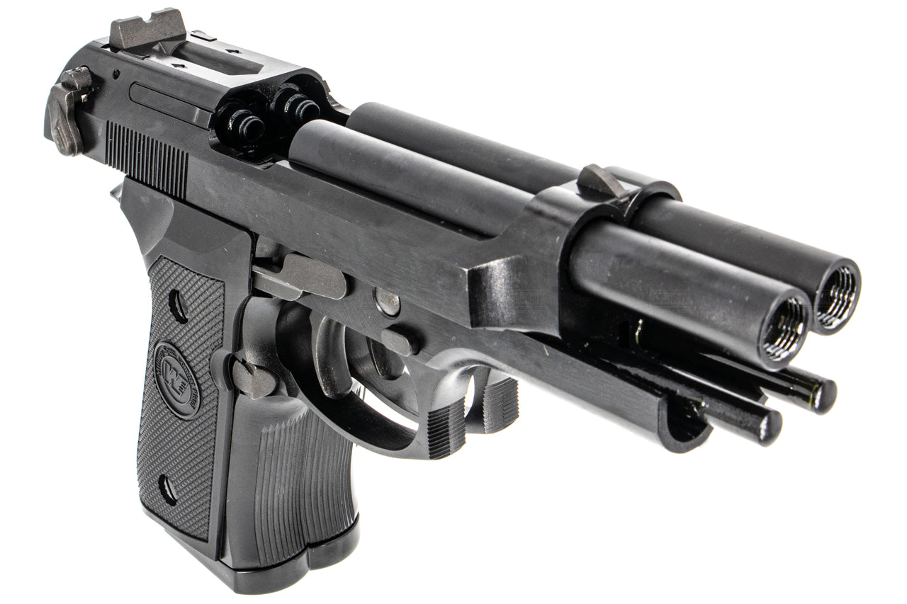 WE Double Barrel M9 Full Metal GBB Pistol Airsoft ( Black )