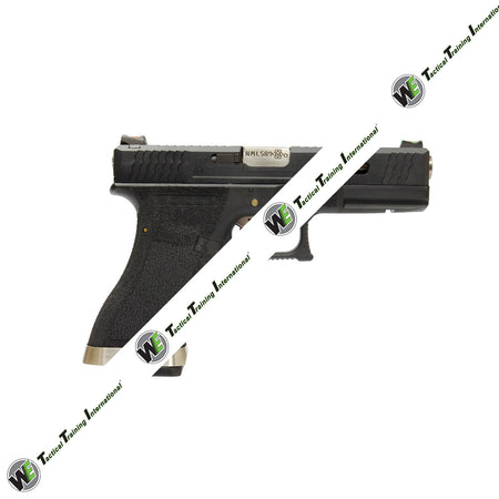 WE Model 17 T5 Black Metal Slide Silver Barrel GBB Pistol ( Black )