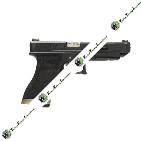 WE Model 34 T5 Black Metal Slide Silver Barrel GBB Pistol ( Black )