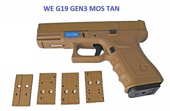 WE Model 19 Gen3 MOS GBB Pistol ( Tan )