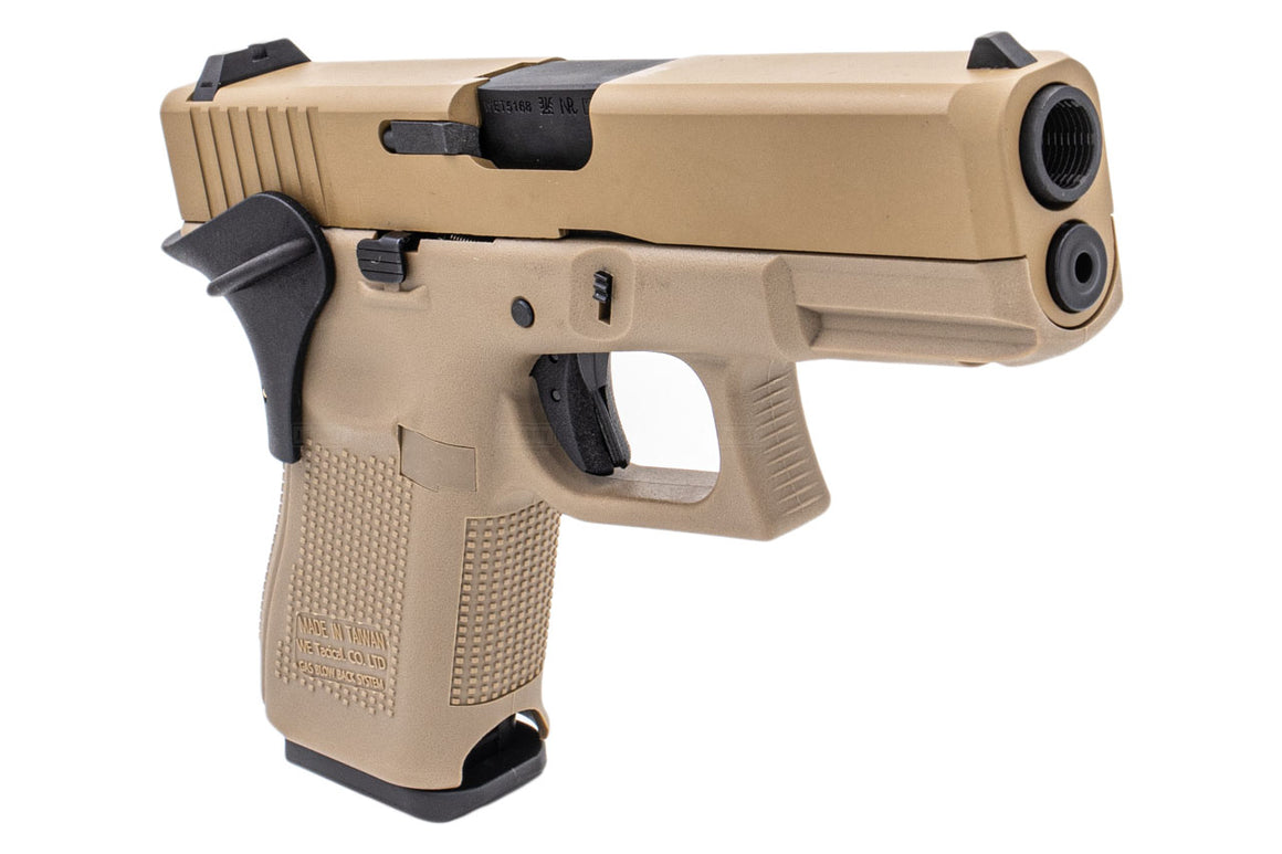 WE G Model 19 Gen5 SECRET Ver. GBB Pistol ( Semi-Auto / Full Auto ) ( Tan  )