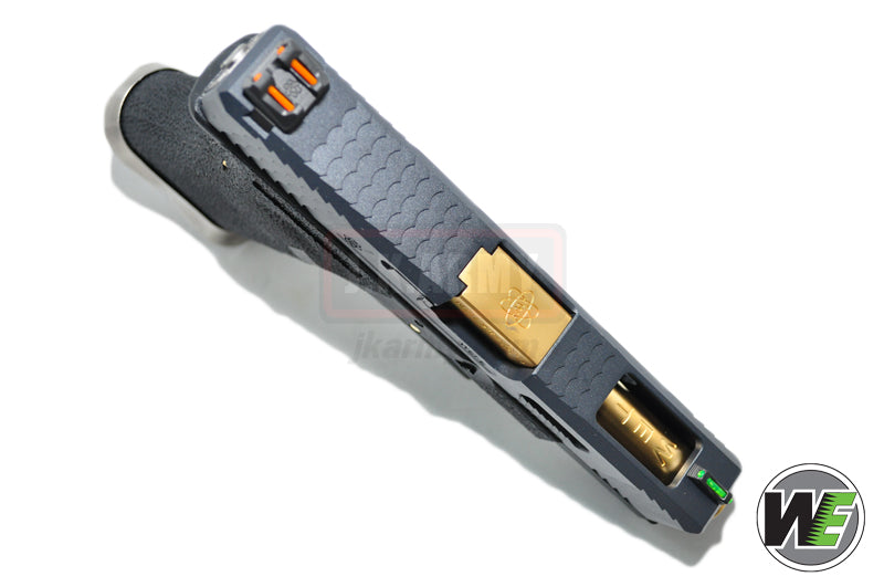 WE Custom Model 19 Pistol Airsoft T1 ( BK SLIDE / GD BARREL / BK FRAME )