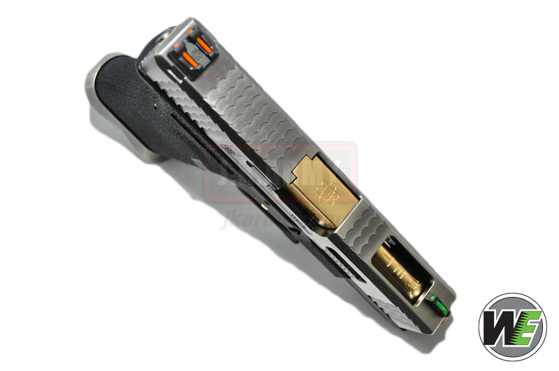 WE Custom Model 19 Pistol Airsoft T3 ( SV SLIDE / GD BARREL / BK FRAME )