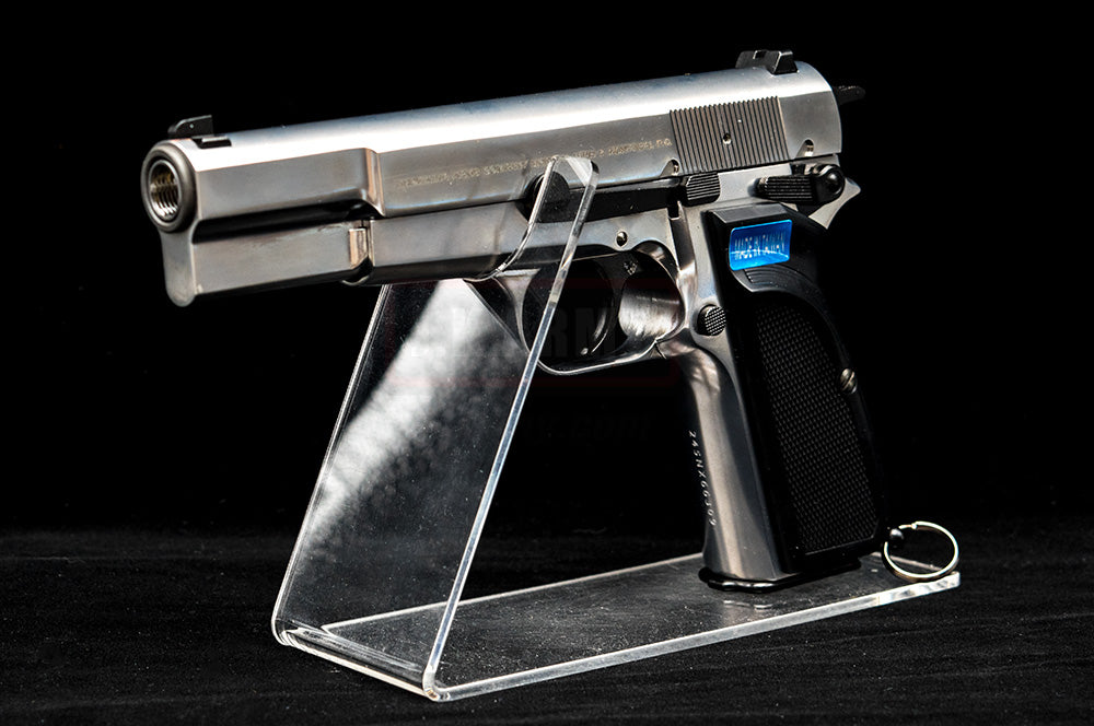 WE Browning Hi-Power MK3 GBB Pistol Airsoft ( Silver ) ( Custom Marking )-No Marking ( Original Version )