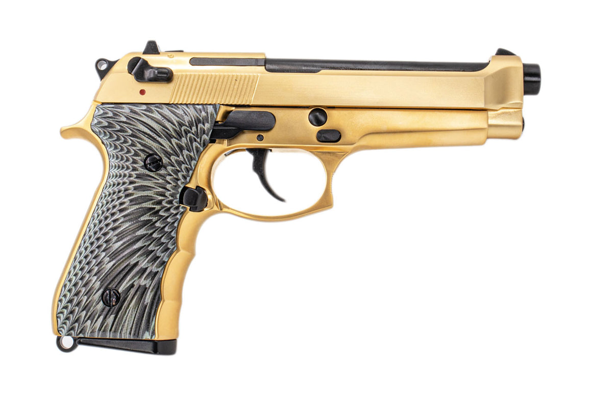 WE M92 Eagle Full Auto GBB Pistol Airsoft ( 2022 New System ) ( Gold )