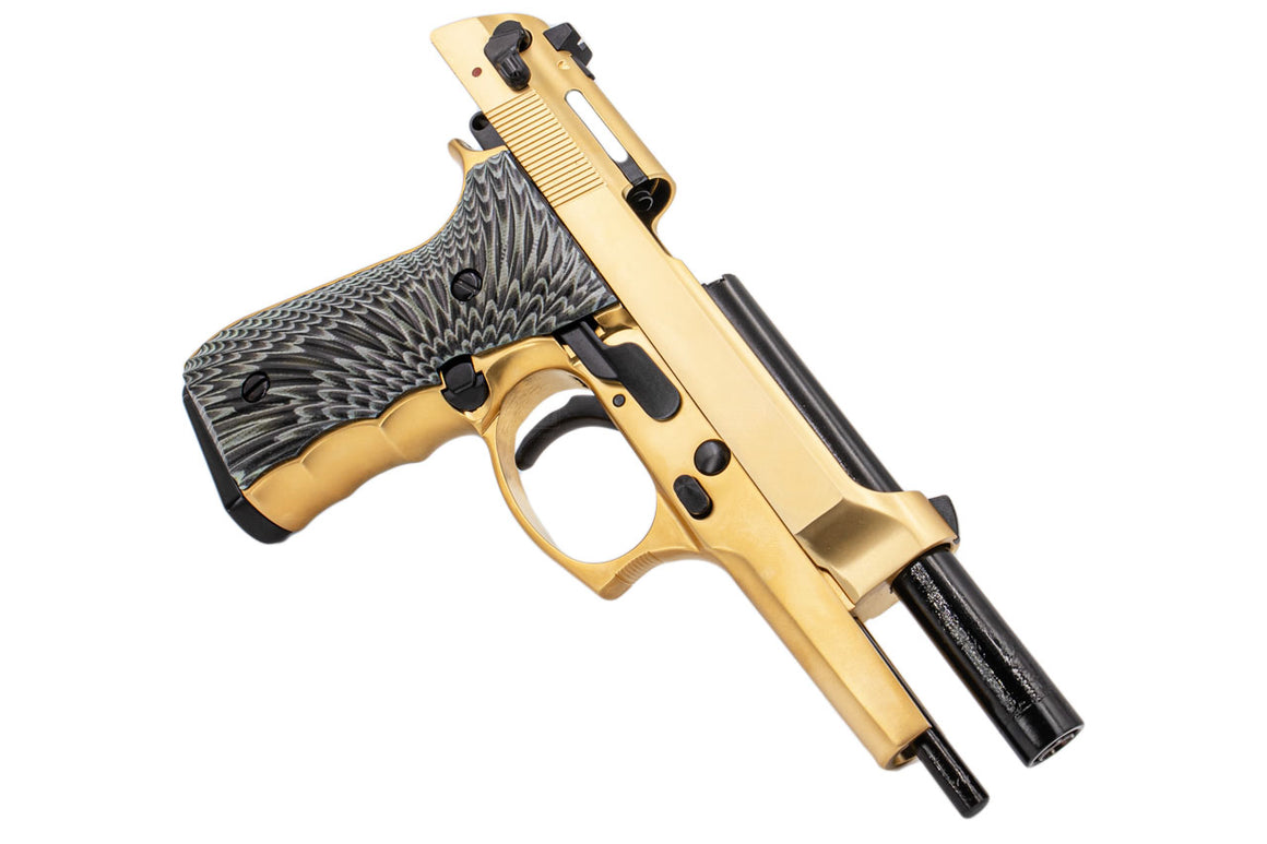 WE M92 Eagle Full Auto GBB Pistol Airsoft ( 2022 New System ) ( Gold )