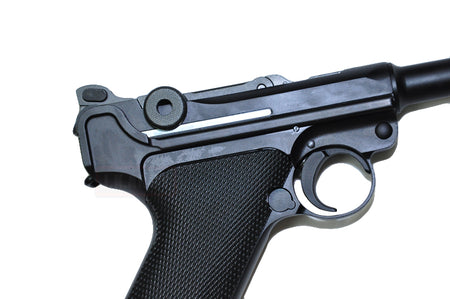 WE Luger P08 Middle Length GBB Pistol 6" Barrel ( Black )