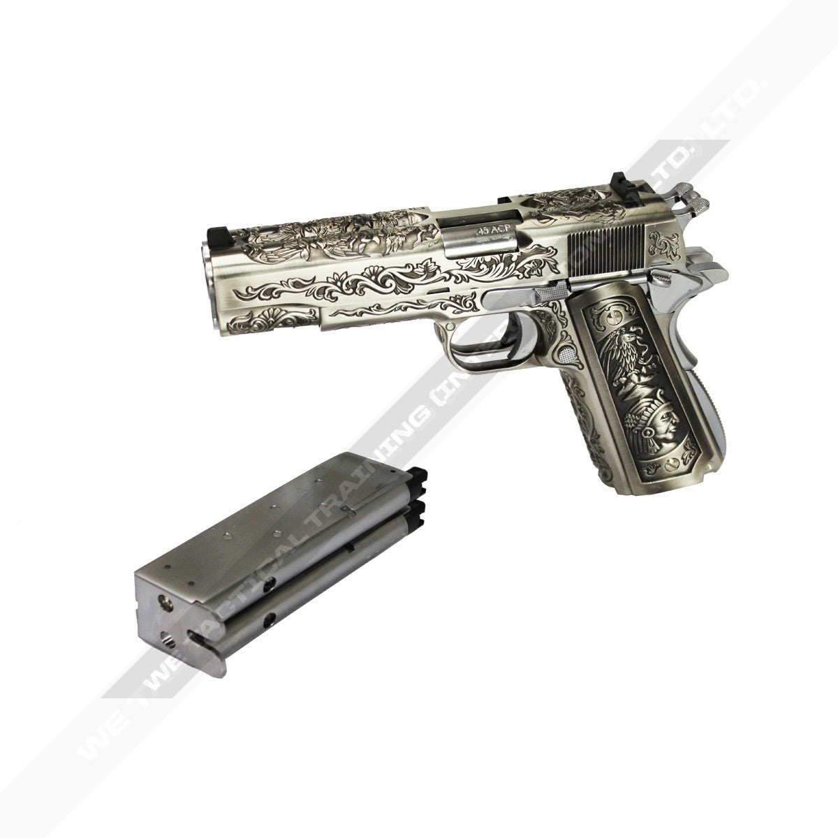 WE Double Barrel 1911 Full Metal GBB Pistol Airsoft ( Classic Floral Pattern )