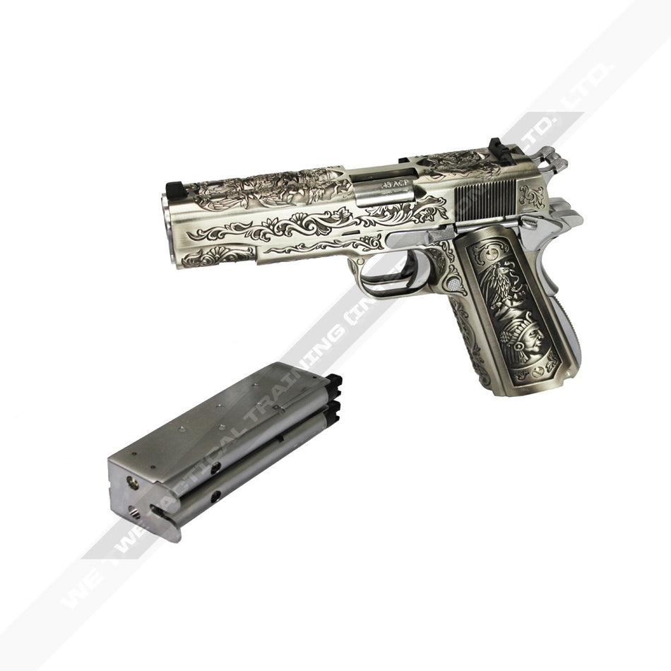 WE Double Barrel 1911 Full Metal GBB Pistol Airsoft ( Classic Floral Pattern )