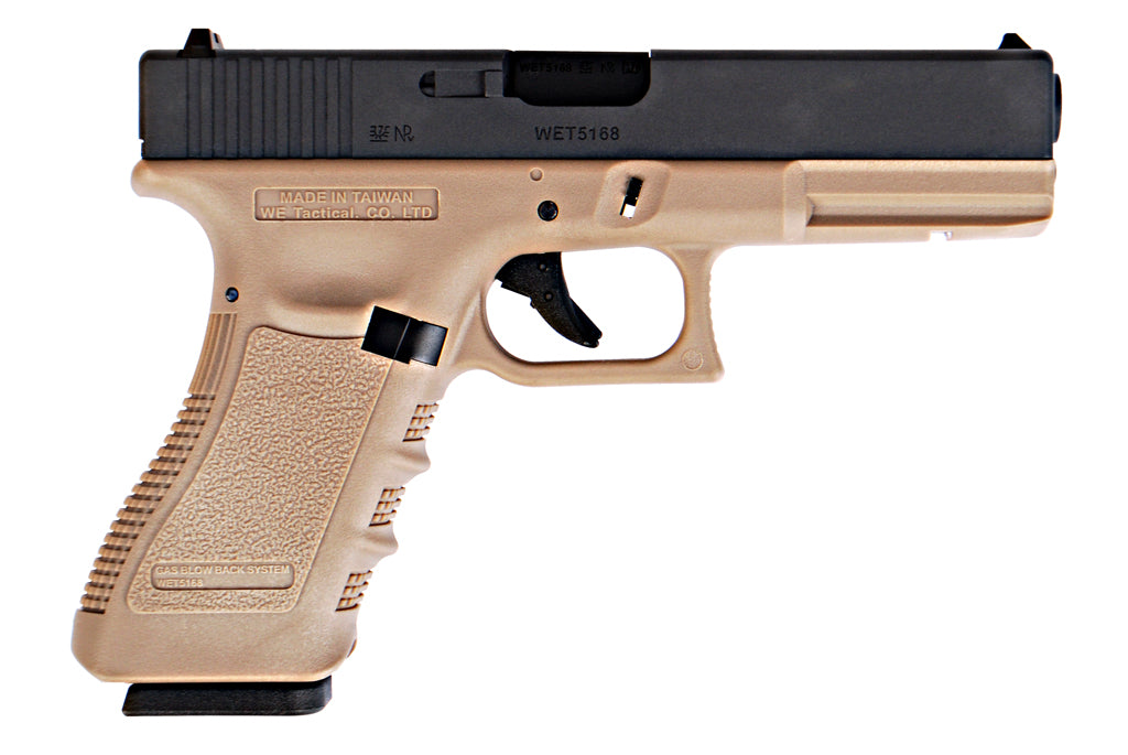WE Model 17 G3 Metal Slide GBB Pistol ( Tan )