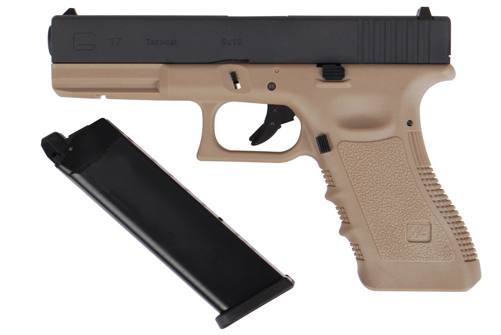 WE Model 17 G3 Metal Slide GBB Pistol ( Tan )