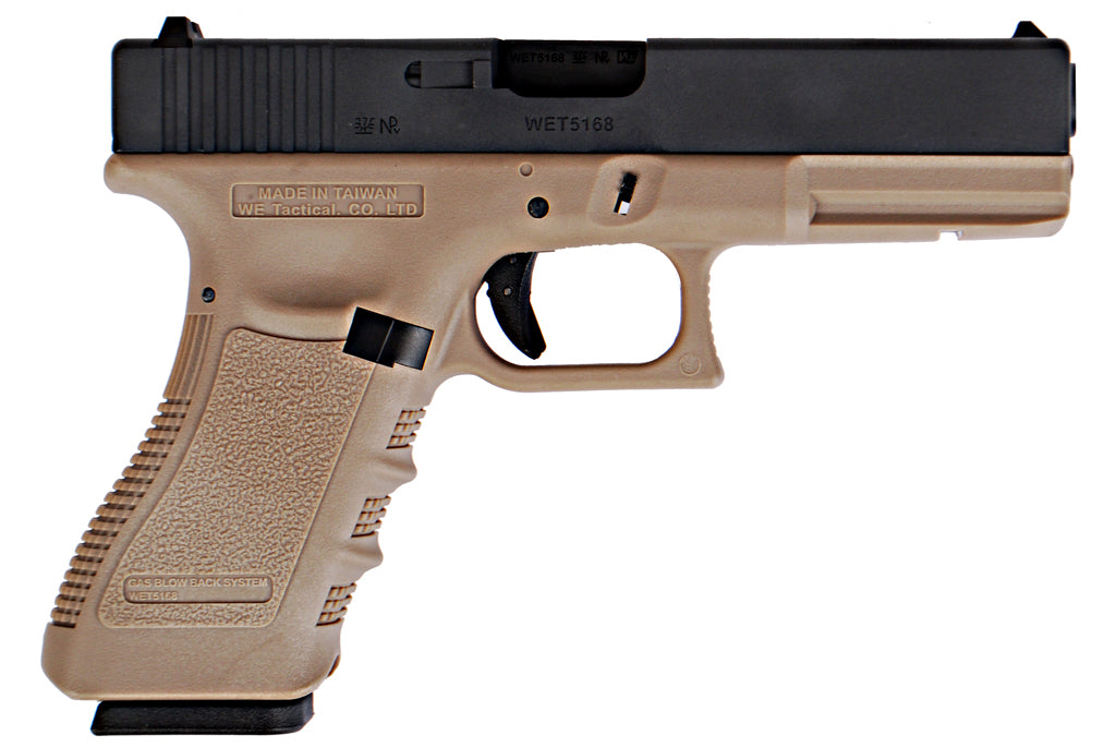 WE Model 18C G3 Metal Slide GBB Pistol ( TAN ) ( BK Metal Slide, Sand Frame )