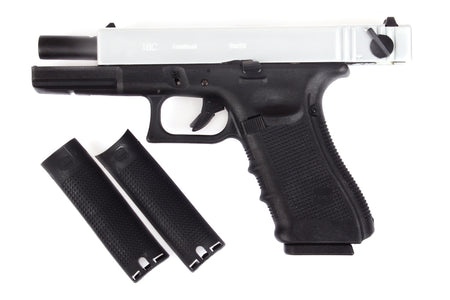 WE Model 18C G4 Metal Slide GBB Pistol ( SV ) ( SV Metal Slide, Black Frame )