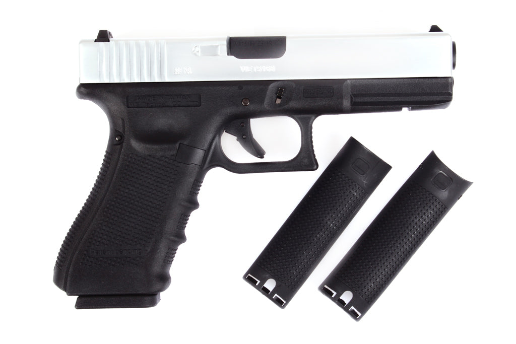 WE Model 18C G4 Metal Slide GBB Pistol ( SV ) ( SV Metal Slide, Black Frame )