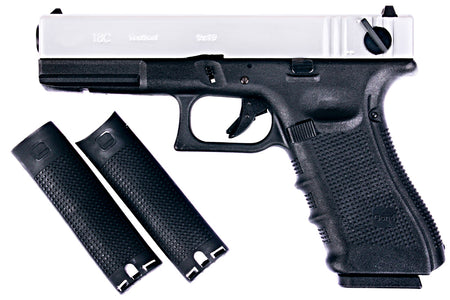 WE Model 18C G4 Metal Slide GBB Pistol ( SV ) ( SV Metal Slide, Black Frame )