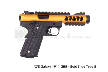 WE 1911 Galaxy GBB Pistol Type B-Gold-Black