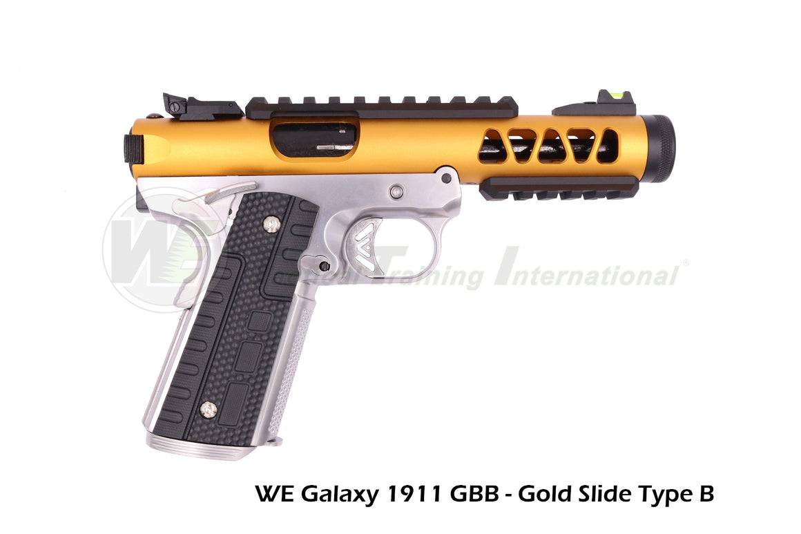 WE 1911 Galaxy GBB Pistol Type B-Gold-Black