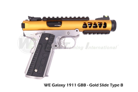 WE 1911 Galaxy GBB Pistol Type B-Gold-Black