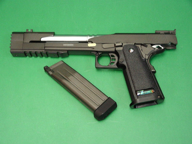 WE HI-CAPA 7inch Dragon A Full Metal GBB Pistol ( Black )