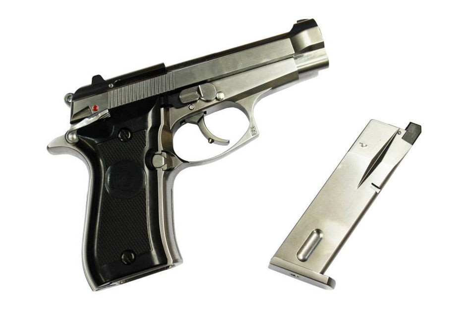 WE M84 GBB Pistol Airsoft ( Silver )