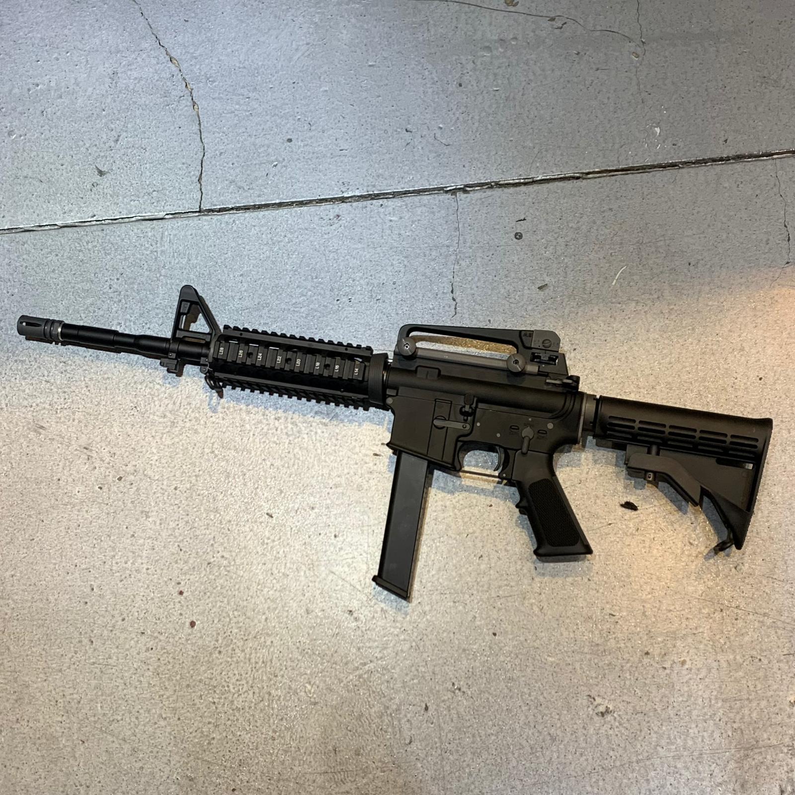 WE M4 RIS PCC Version GBB Rifle Airsoft ( Black )