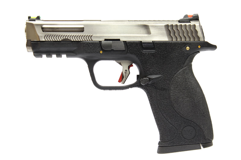 WE Toucan T6 B Silver Stealth Metal Slide Silver Barrel GBB Pistol ( BK )
