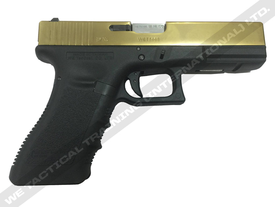 WE Model 17 Metal Slide GBB Pistol ( Gold ) ( WE Marking ) ( Gen3 )