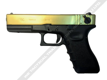 WE Model 18C Metal Slide GBB Pistol ( Gold ) ( WE Marking ) ( Gen 3 )