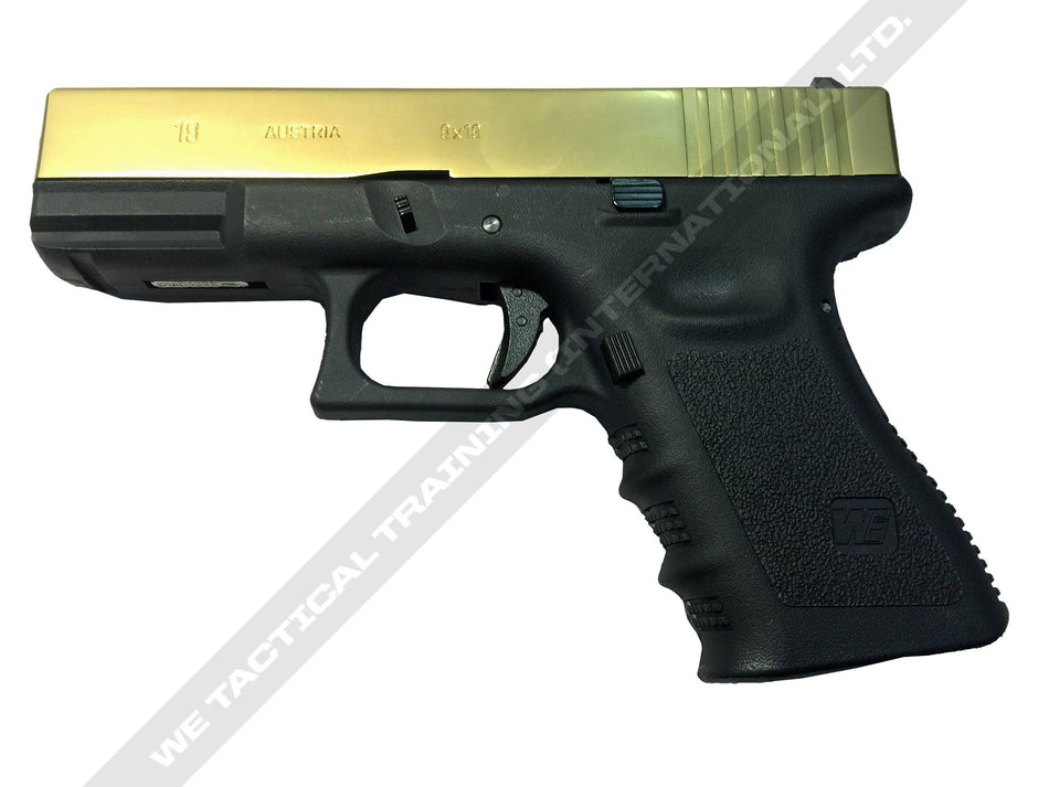 WE Model 19 Metal Slide GBB Pistol ( Gold ) ( WE Marking ) ( Gen3 )