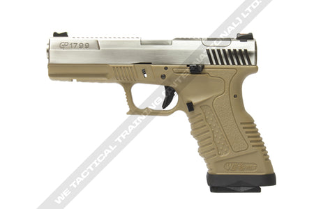 WE GP1799 T8 Silver Metal Slide Silver Barrel GBB Pistol ( Tan )