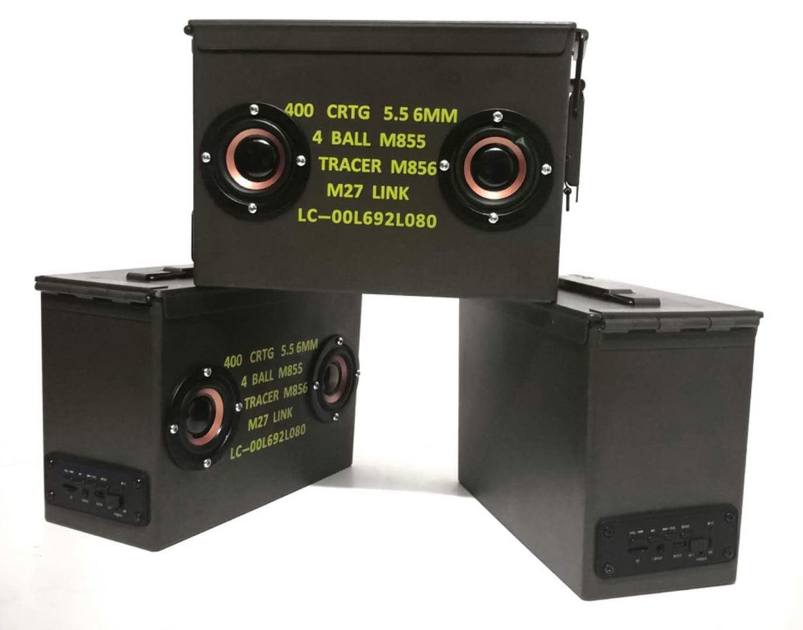 FCC BT Portable Ammo Can Speakers ( Bluetooth )