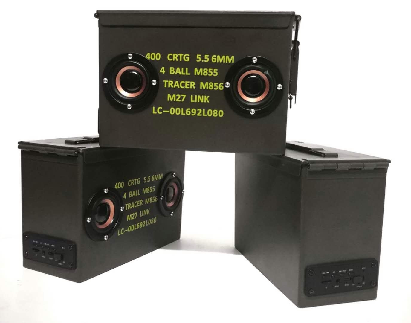 FCC BT Portable Ammo Can Speakers ( Bluetooth )
