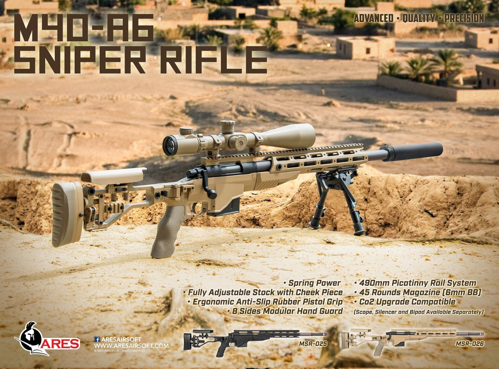 ARES M40-A6 Spring Powered Sniper Rifle ( DE )